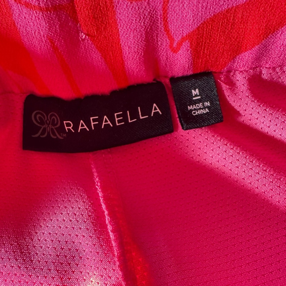 Rafaella Skirt with shorts, Medium Carmine Rose Pink Tropical Monstera Leaf NWT - Picture 6 of 6
